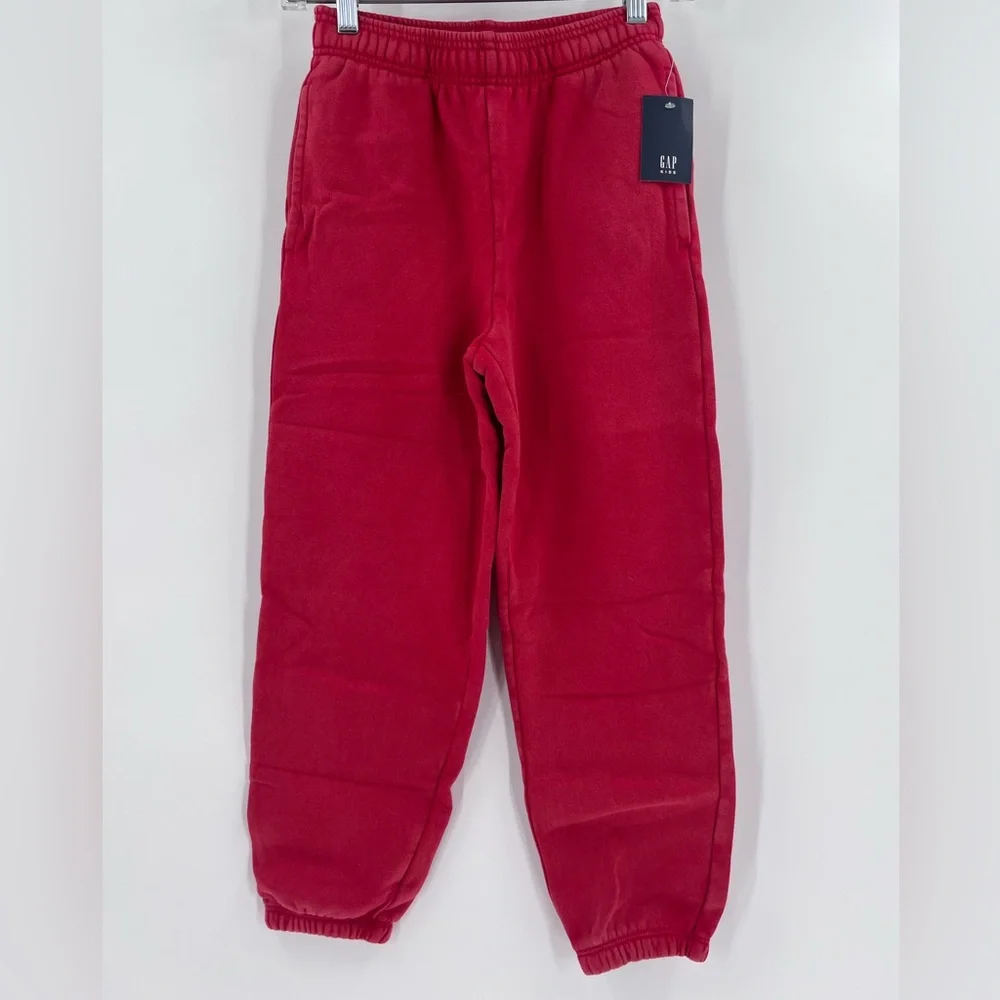 Gap Kids VintageSoft Relaxed Joggers red medium size 8